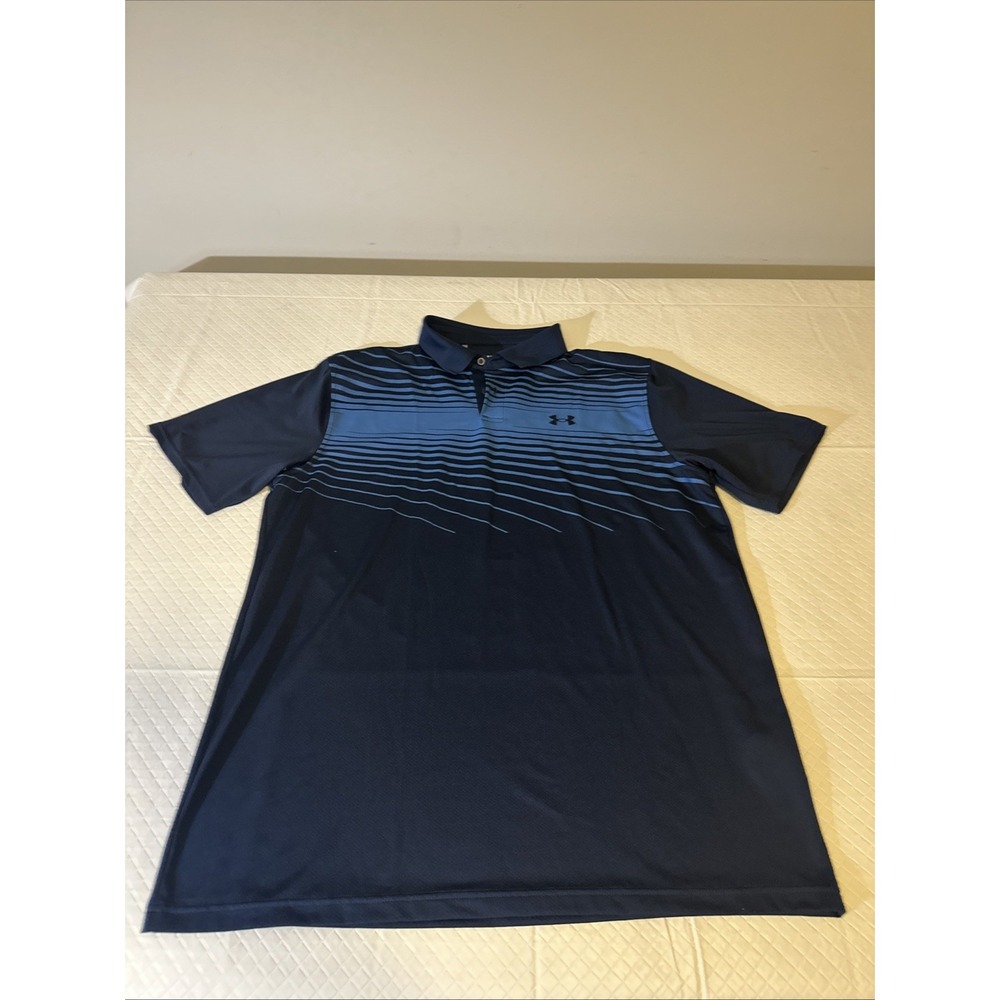 Under‎ Armour Tech Polo Shirt Mens 2XLT Tall Long Navy  Loose Fit Heat Gear